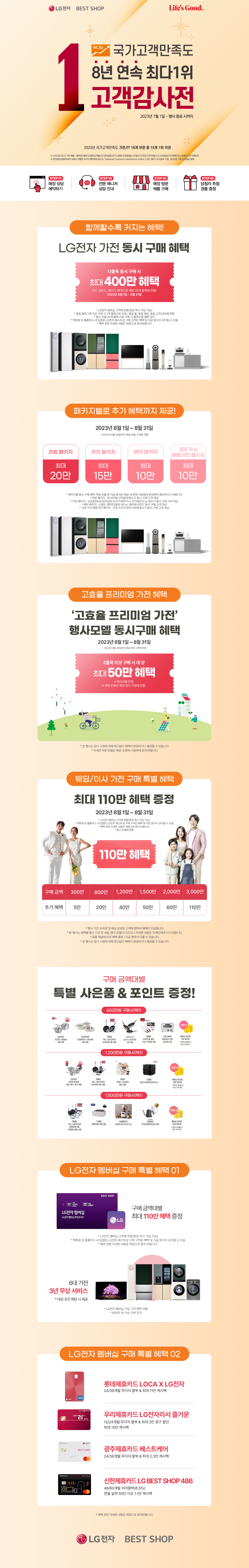 NCSI 국가 고객 만족도 조사 8년 연속 최다 1위 기념 고객 감사전